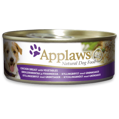 Applaws Chicken with Vegetables Wet Dog Food, 156 g - أبلاوز تشيكين ويث — للكلاب طعام رطب بنكهة الدجاج، 156 جم