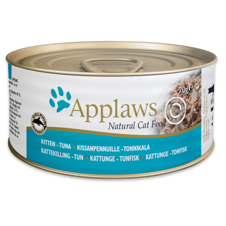 Applaws Tuna Wet Kitten Food, 70 g - أبلاوز تونا — للقطط طعام رطب بنكهة التونة القطط الصغيرة، 70 جم