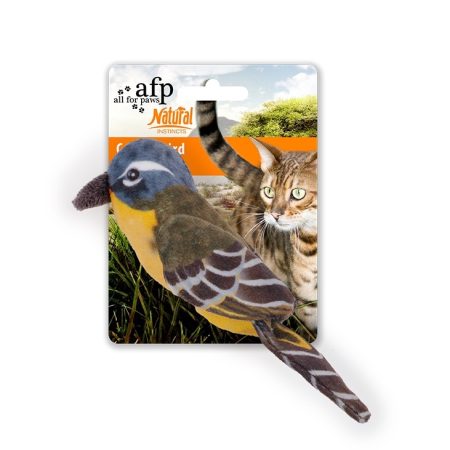 AFP Catnip Bird Cat Toy - Brown & Yellow - أفب كاتنيب بيرد — للقطط