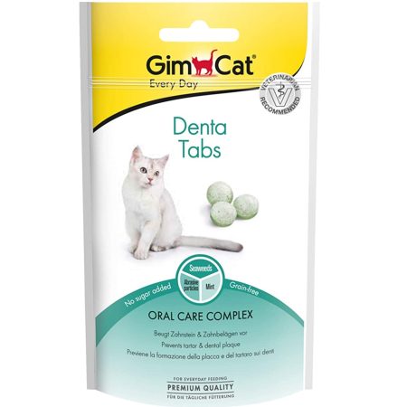 GimCat Denta Tabs Cat Treats, 40g - جيمكات دينتا تابس — للقطط مكافآت، 40 جم