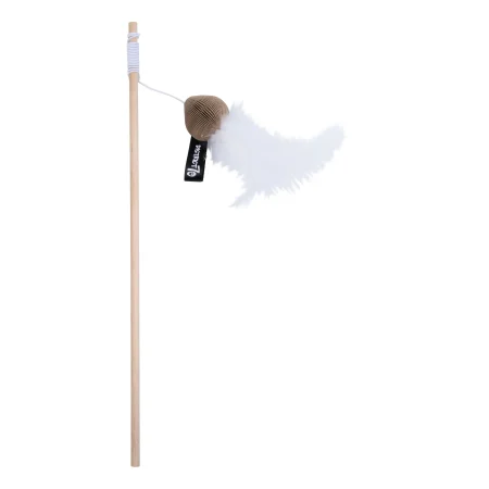 District 70 SMASH Natural Wood Wand Cat Toy, White - ديستريكت 70 سماش — للقطط