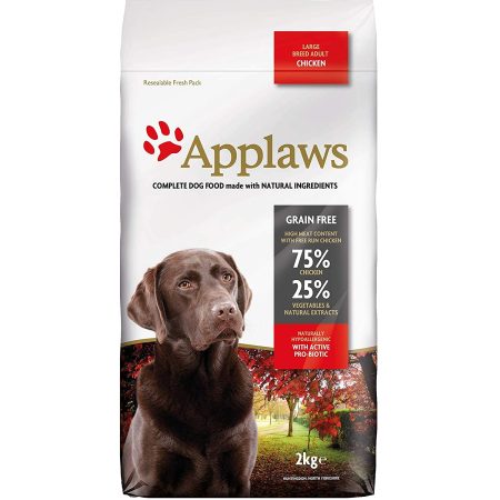 Applaws Chicken Large Breed Dry Dog Food, 2 kg - أبلاوز تشيكين لارجي — للكلاب طعام جاف بنكهة الدجاج، 2 كجم