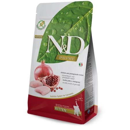 Farmina N&D Chicken and Pomegranate Dry Kitten Food - فارمينا ن و امب;د تشيكين — للقطط طعام جاف بنكهة الدجاج القطط الصغيرة