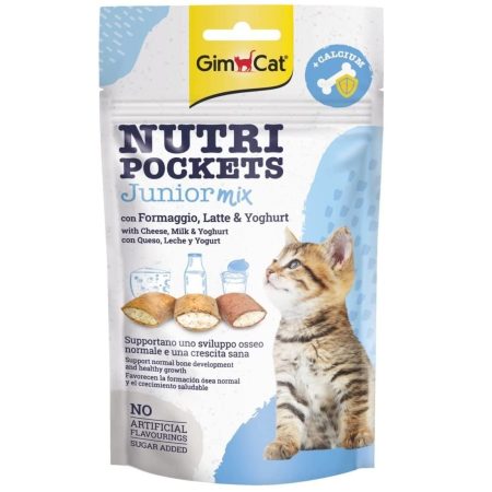 GimCat Nutri Pockets Junior Mix, 60g - جيمكات نوتري بوكيتس — للقطط، 60 جم