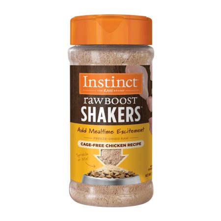 Instinct Raw Boost Shakers Cage-Free Chicken Freeze-Dried Dog Food Topper, 5.5oz - إنستينكت راو بوست — للكلاب بنكهة الدجاج