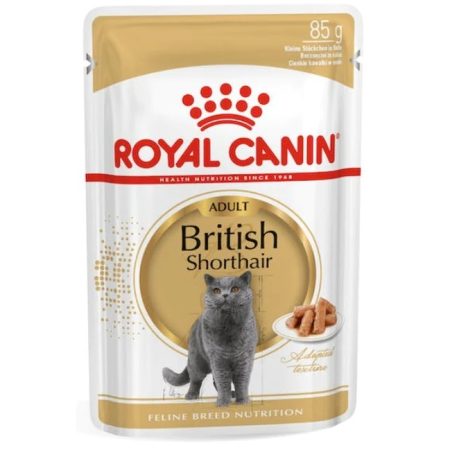 Royal Canin British Shorthair Wet Cat Food, 85 g - رويال كانين بريتيش — للقطط طعام رطب، 85 جم