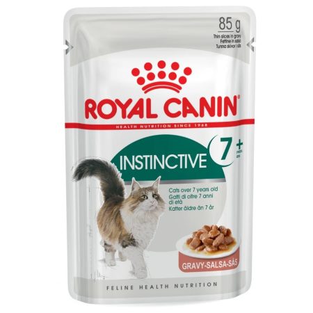 Royal Canin Instinctive (7+) Thin Slices in Gravy Wet Cat Food, 85 g - رويال كانين إنستينكتيفي — للقطط طعام رطب، 85 جم
