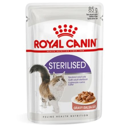 Royal Canin Sterilised Wet Cat Food, 85 g - رويال كانين ستيريليسيد — للقطط طعام رطب، 85 جم