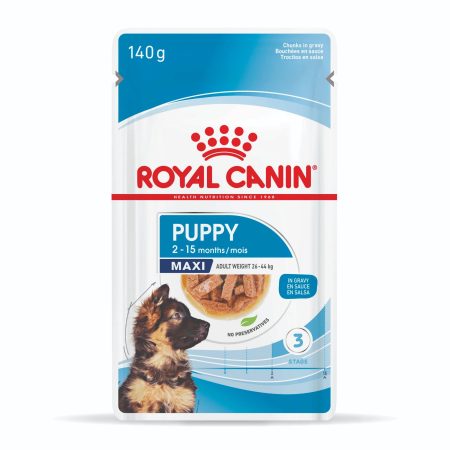 Royal Canin Maxi Breed Wet Puppy Food, 140 g - رويال كانين ماكسي — للكلاب طعام رطب الجِراء، 140 جم