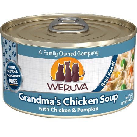 Weruva Grandma's Chicken Soup with Chicken & Pumpkin Wet Cat Food, 85 g - أويروفا جراندماس تشيكين — للقطط طعام رطب بنكهة الدجاج، 85 جم