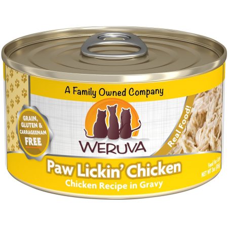 Weruva Paw Lickin' Chicken in Gravy Wet Cat Food, 85 g - أويروفا باو ليكين — للقطط طعام رطب بنكهة الدجاج، 85 جم