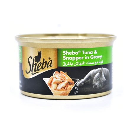 Sheba Tuna and Snapper in Gravy Wet Cat Food, 85g - شيبا تونا اند — للقطط طعام رطب بنكهة التونة، 85 جم