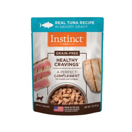 Instinct Healthy Cravings Grain-Free Real Tuna Recipe Wet Cat Food, 85g - إنستينكت هيالثي كرافينجس — للقطط طعام رطب بنكهة التونة خالٍ من الحبوب، 85 جم