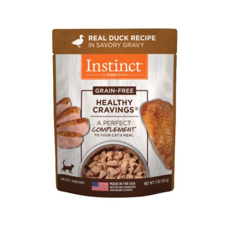 Instinct Healthy Cravings Real Duck Grain-Free Wet Cat Food, 85g - إنستينكت هيالثي كرافينجس — للقطط طعام رطب بنكهة البط خالٍ من الحبوب، 85 جم