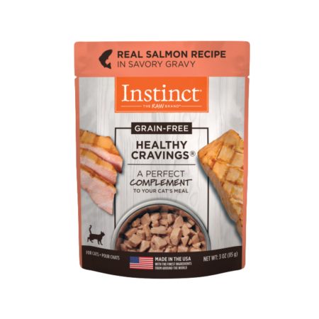 Instinct Healthy Cravings Real Salmon Grain-Free Wet Cat Food, 85g - إنستينكت هيالثي كرافينجس — للقطط طعام رطب بنكهة السلمون خالٍ من الحبوب، 85 جم