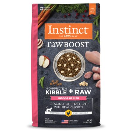 Instinct Raw Boost Indoor Health Chicken Dry Cat Food, 2.2kg - إنستينكت راو بوست — للقطط طعام جاف بنكهة الدجاج، 2.2 كجم