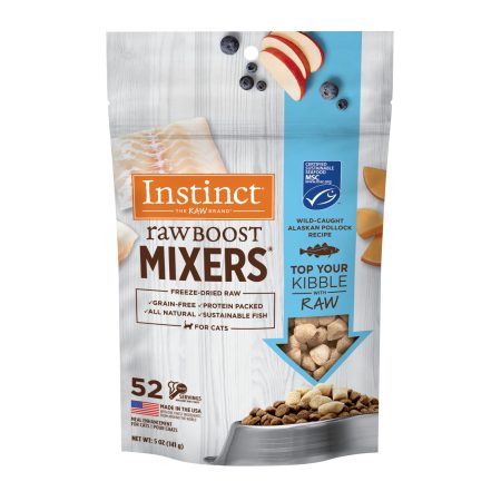 Instinct Raw Boost Mixers Wild-Caught Alaskan Pollock Freeze-Dried Cat Food Topper, 5oz - إنستينكت راو بوست — للقطط