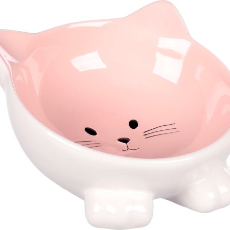 Flamingo Puzi Ceramic Cat Bowl, Pink - فلامينجو بوزي كيراميك — للقطط