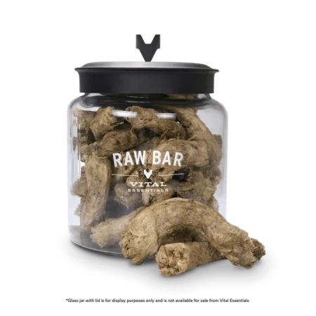 Vital Essentials RAW BAR Freeze-Dried Chicken Necks Snacks Dog Treats - فيتال يسسينتيالس راو — للكلاب مكافآت بنكهة الدجاج