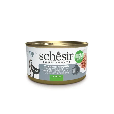 Schesir Tuna with squid in Jelly Wet Cat Food, 70g - شيسير تونا ويث — للقطط طعام رطب بنكهة التونة، 70 جم