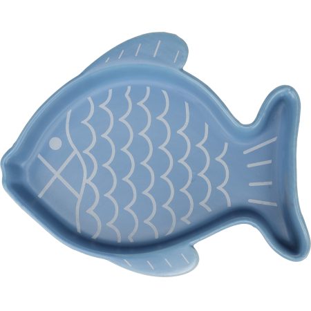 Flamingo Fishie Ceramic Cat Bowl, Blue - فلامينجو فيشي كيراميك — للقطط