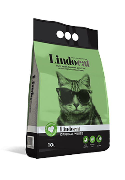 LindoCat White Bentonite Original White Fragrance free, 10L - ليندوكات وهيتي بينتونيتي — للقطط، 10 لتر - Image 2