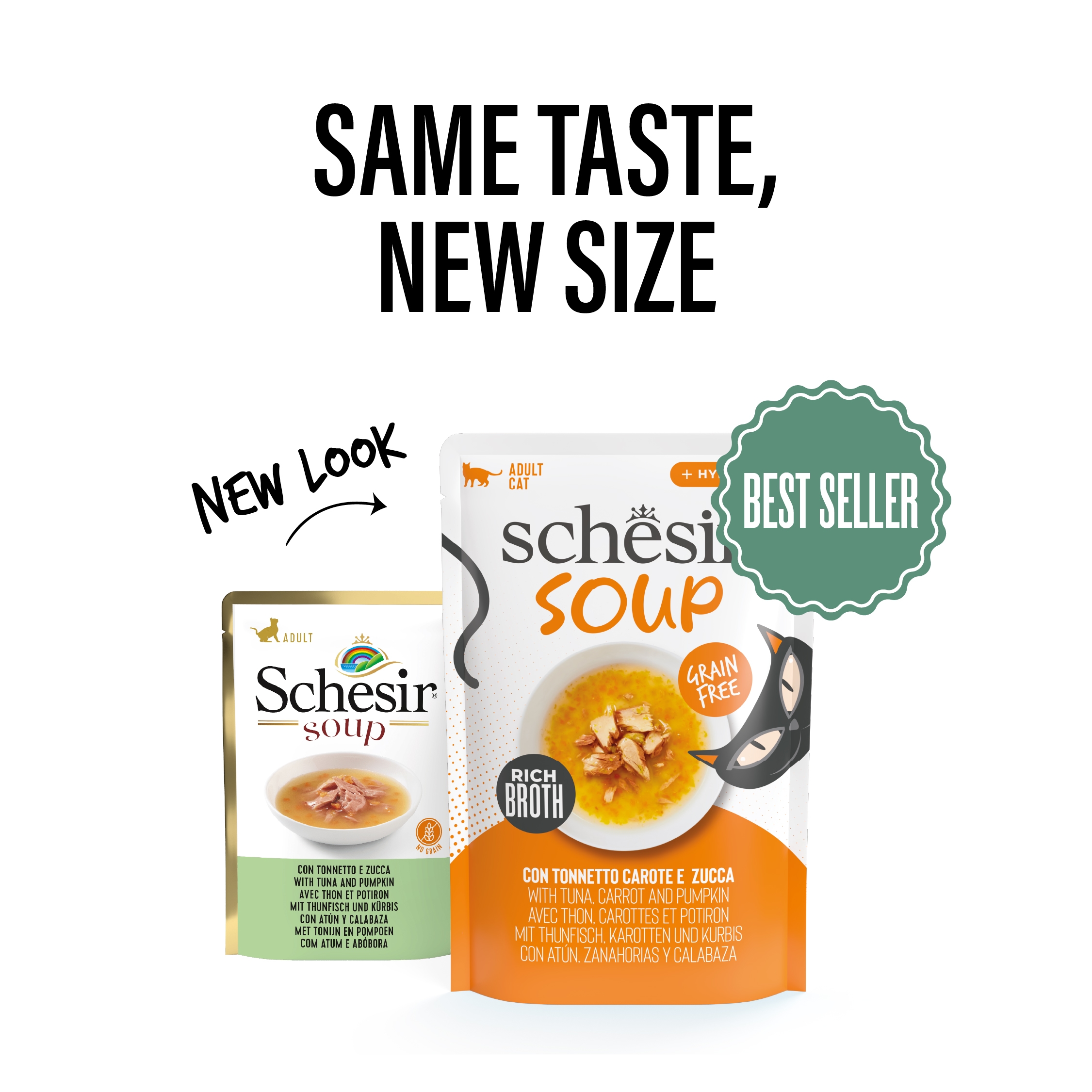 Schesir Soup Tuna with Pumpkin Wet Cat Food, 40g - شيسير سوب تونا — للقطط طعام رطب بنكهة التونة، 40 جم - Image 4