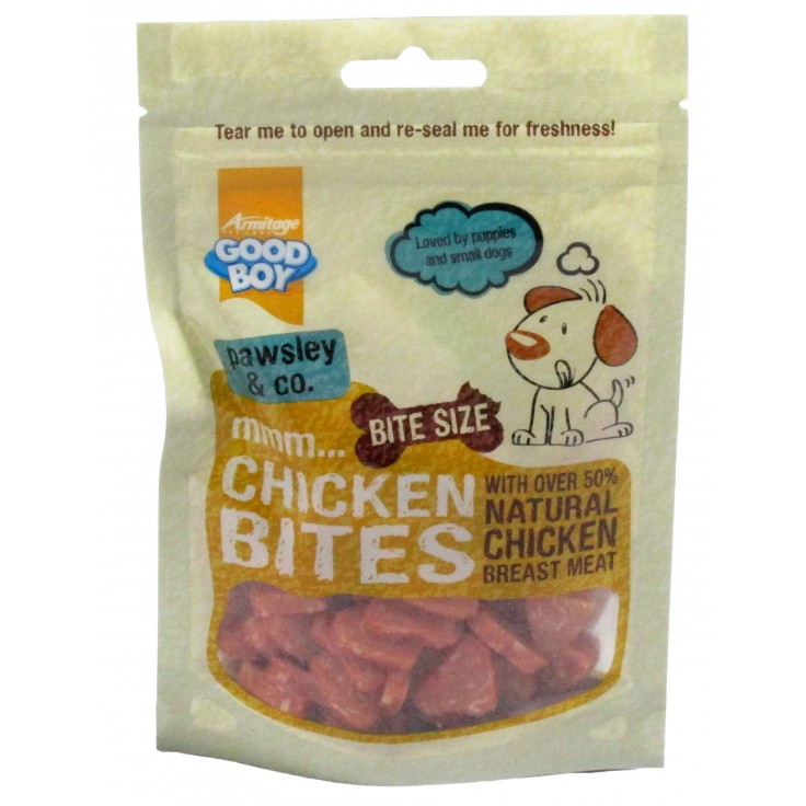 Good Boy Deli Bites Chicken Dog Treat, 65g - جود بوي ديلي — للكلاب مكافآت بنكهة الدجاج، 65 جم