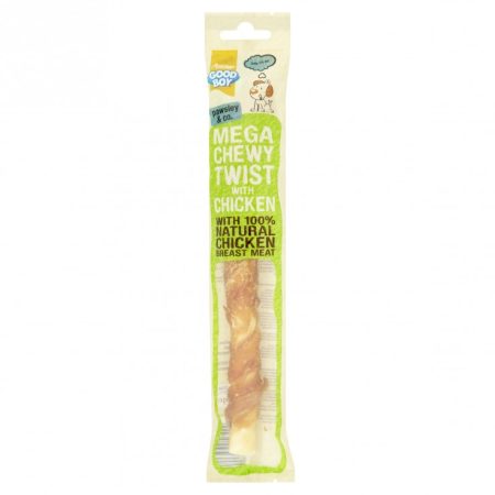 Good Boy Mega Chewy Chicken Twist Dog Treat, 70g - جود بوي ميجا — للكلاب مكافآت بنكهة الدجاج، 70 جم