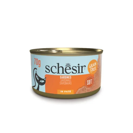 Schesir Sardine Pate Wet Cat Food, 70g - شيسير سارديني باتي — للقطط طعام رطب بنكهة السردين، 70 جم