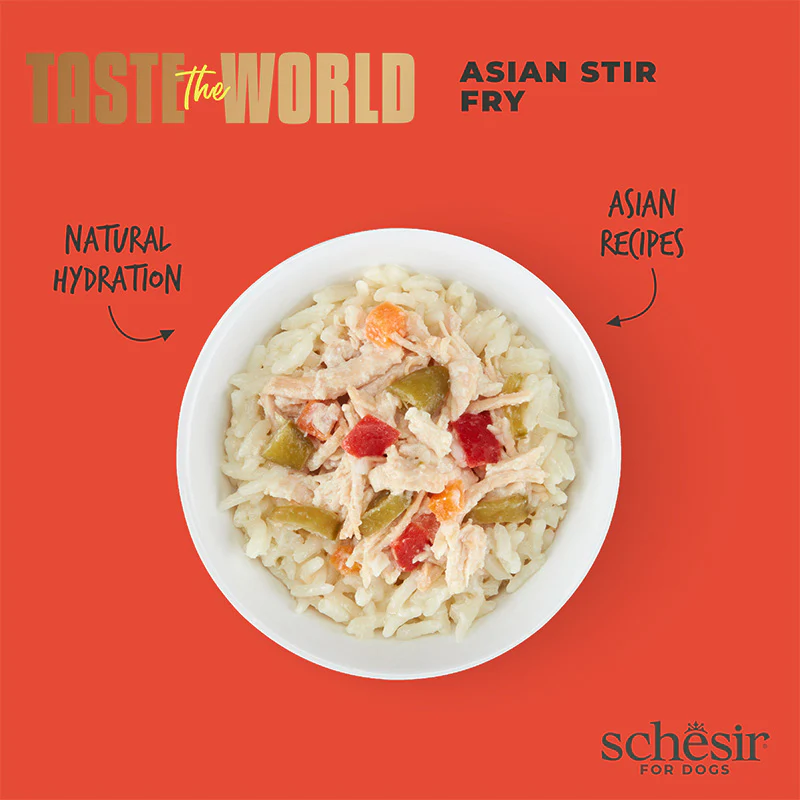 Schesir Taste the World Asian Stir Fry Wet Dog Food, 150g - شيسير تاستي ثي — للكلاب طعام رطب، 150 جم - Image 2