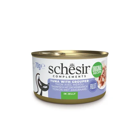 Schesir Tuna with grouper Wet Cat Food, 70g - شيسير تونا ويث — للقطط طعام رطب بنكهة التونة، 70 جم