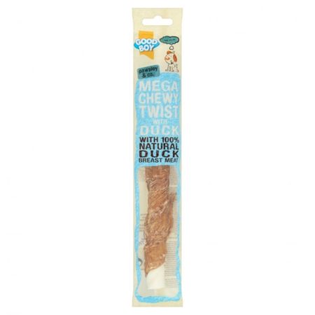 Good Boy Mega Chewy Twist with Duck, 70g - جود بوي ميجا — مكافآت بنكهة البط، 70 جم