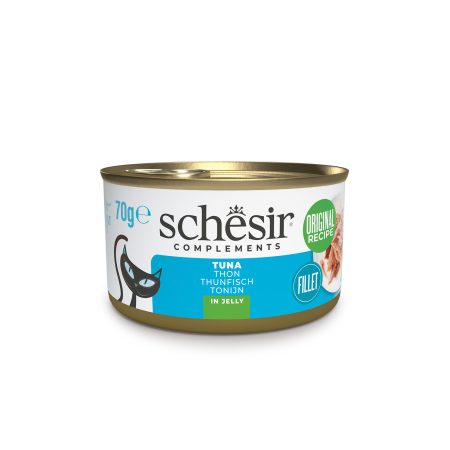 Schesir Tuna in Jelly Wet Cat Food, 70g - شيسير تونا ين — للقطط طعام رطب بنكهة التونة، 70 جم