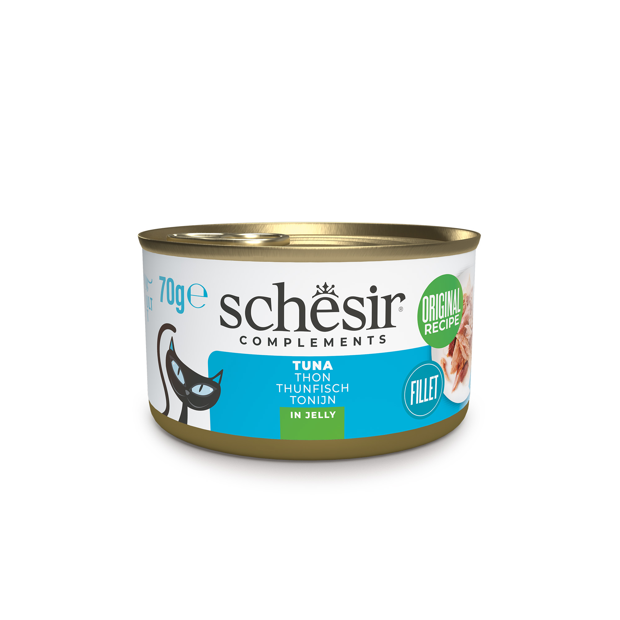 Schesir Tuna in Jelly Wet Cat Food, 70g - شيسير تونا ين — للقطط طعام رطب بنكهة التونة، 70 جم