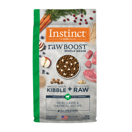 Instinct Raw Boost Whole-Grain Real Lamb & Oatmeal Dry Dog Food, 1.5kg - إنستينكت راو بوست — للكلاب طعام جاف بنكهة لحم الضأن، 1.5 كجم
