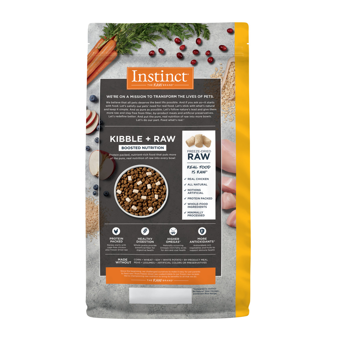 Instinct Raw Boost Whole-Grain Real Chicken & Brown Rice Dry Dog Food, 1.5kg - إنستينكت راو بوست — للكلاب طعام جاف بنكهة الدجاج، 1.5 كجم - Image 2
