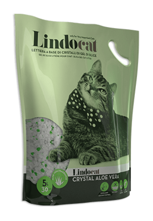 LindoCat Crystal Aloe Vera Scent, Silica Gel 5L - ليندوكات كريستال الوي — للقطط، 5 لتر