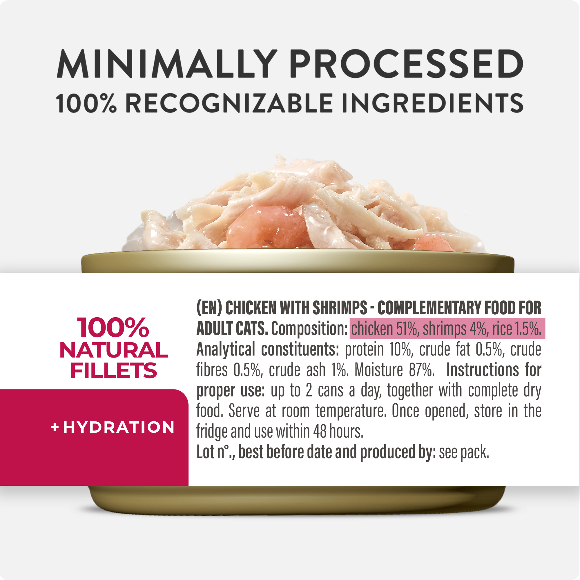 Schesir Chicken with Shrimps in Broth Wet Cat Food, 70g - شيسير تشيكين ويث — للقطط طعام رطب بنكهة الدجاج، 70 جم - Image 7