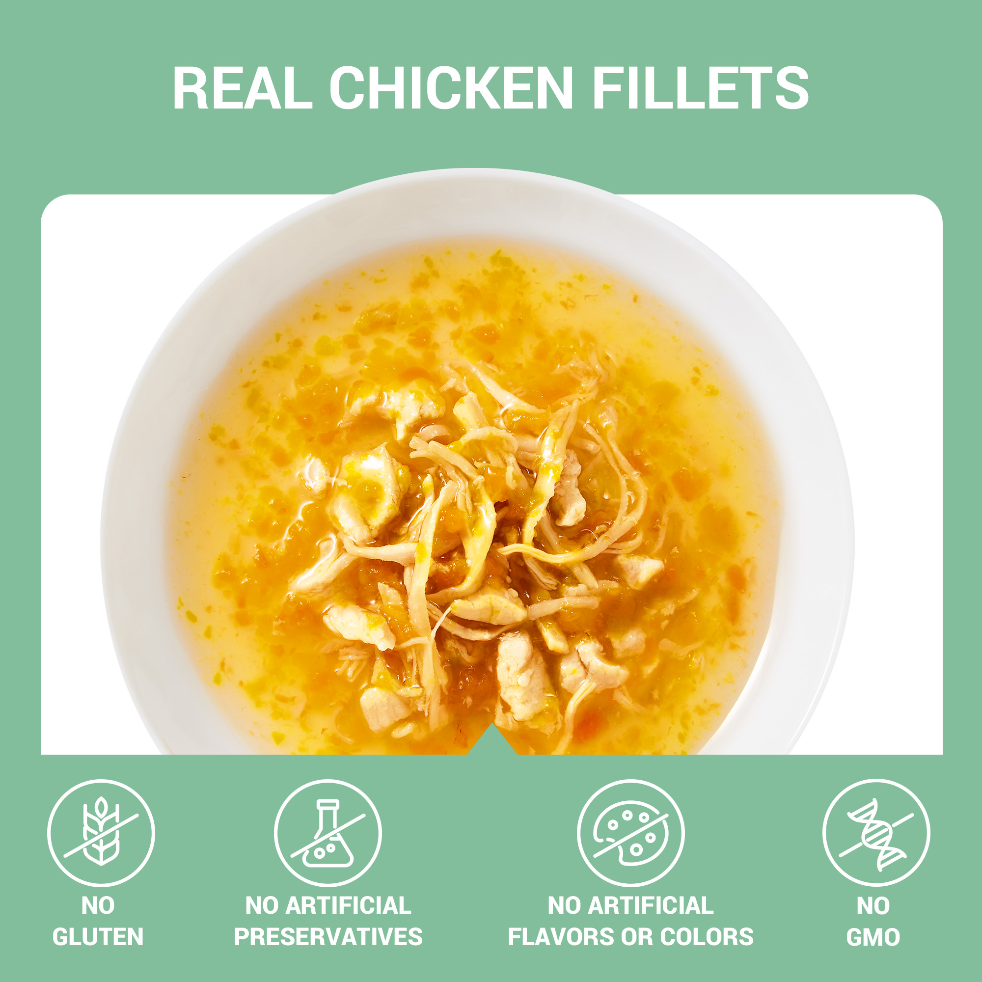 Schesir Soup Chicken with Pumpkin Wet Cat Food, 40g - شيسير سوب تشيكين — للقطط طعام رطب بنكهة الدجاج، 40 جم - Image 3