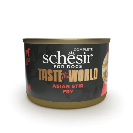 Schesir Taste the World Asian Stir Fry Wet Dog Food, 150g - شيسير تاستي ثي — للكلاب طعام رطب، 150 جم
