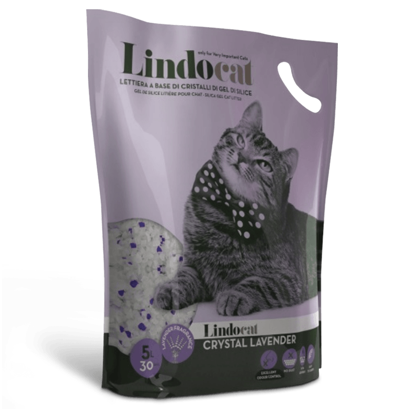 LindoCat Crystal Lavender Scent, Silica Gel - ليندوكات كريستال لافيندير — للقطط