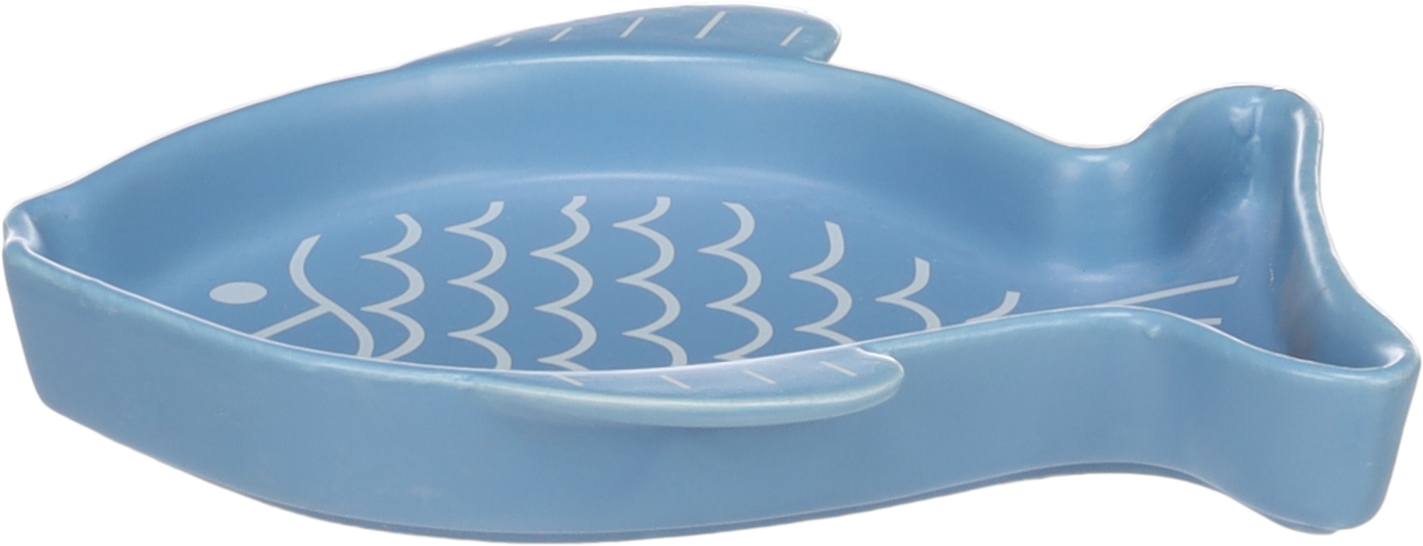 Flamingo Fishie Ceramic Cat Bowl, Blue - فلامينجو فيشي كيراميك — للقطط - Image 2