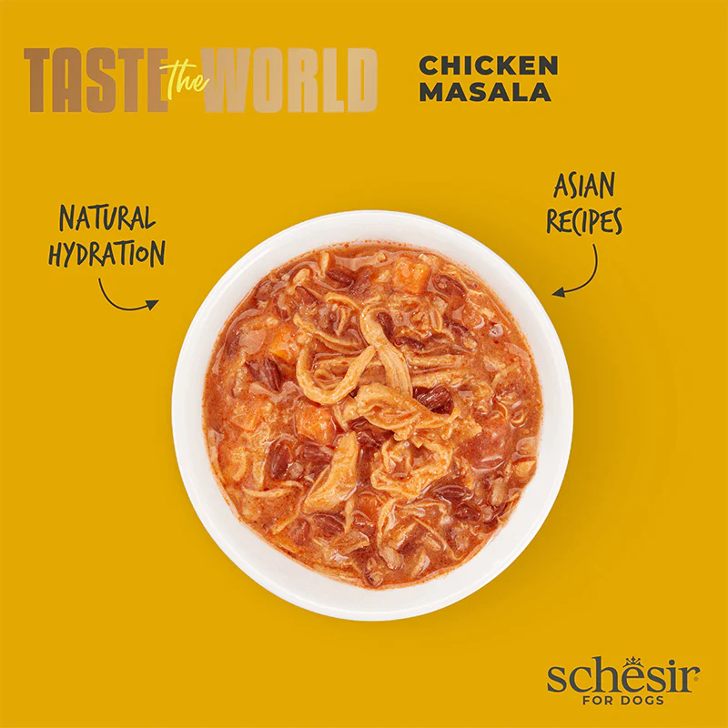Schesir Taste the World Chicken Masala Wet Dog Food, 150g - شيسير تاستي ثي — للكلاب طعام رطب بنكهة الدجاج، 150 جم - Image 6