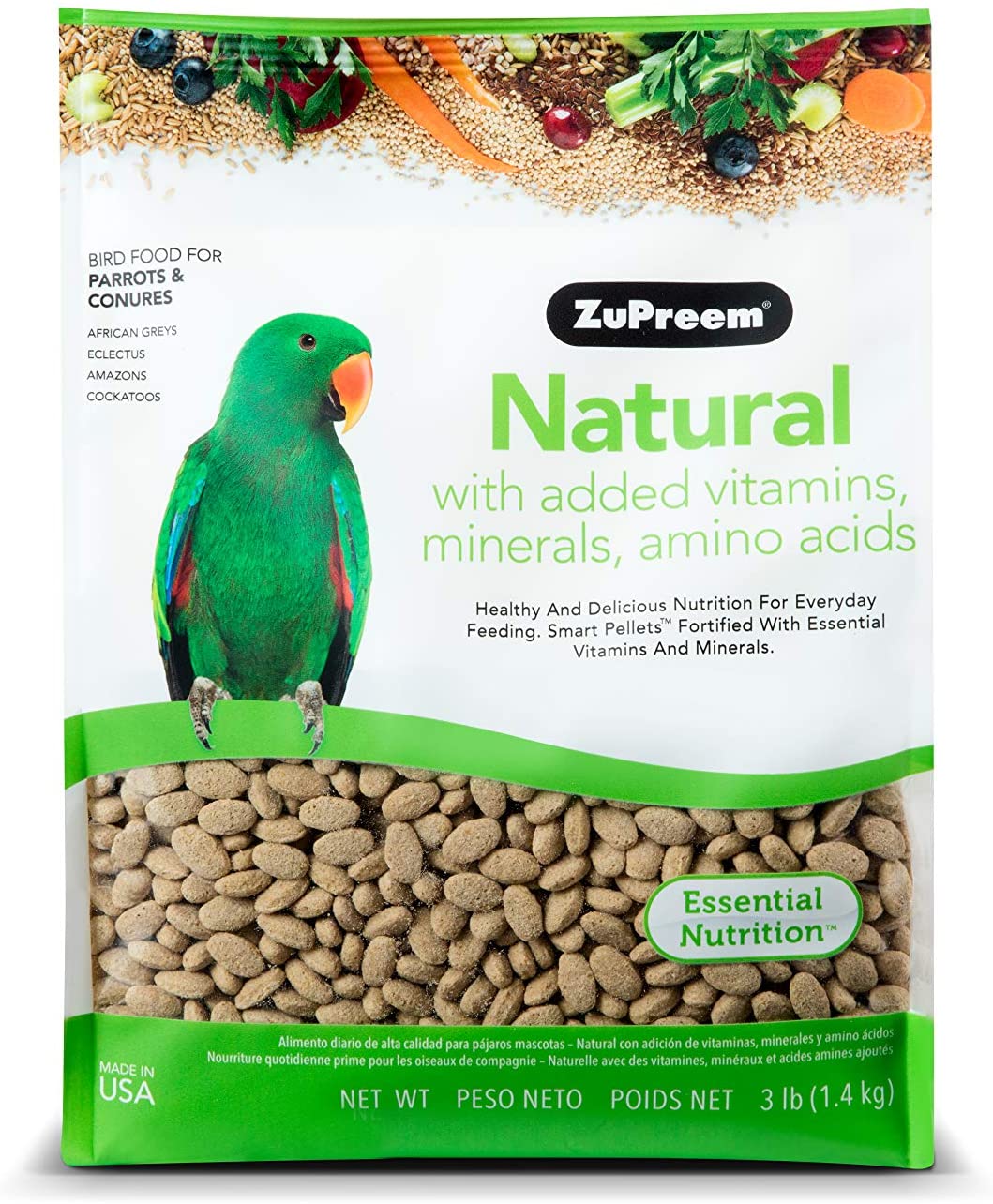 Zupreem Avion Diet for Parrots & Conures, 1.4kg - زوبريم افيون ديت —، 1.4 كجم