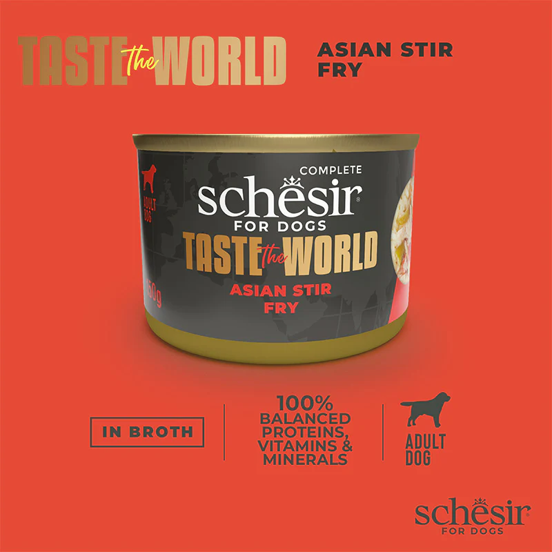 Schesir Taste the World Asian Stir Fry Wet Dog Food, 150g - شيسير تاستي ثي — للكلاب طعام رطب، 150 جم - Image 4