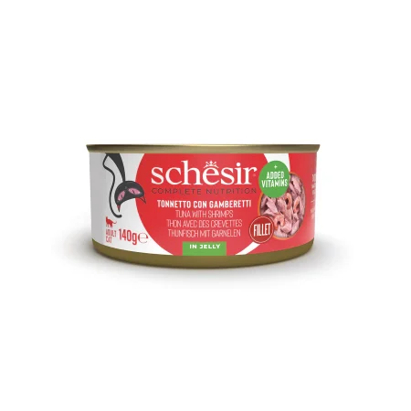 Schesir Complete Nutrition Tuna with Shrimps in Jelly Wet Cat Food, 140g - شيسير كومبليتي نوتريشن — للقطط طعام رطب بنكهة التونة، 140 جم