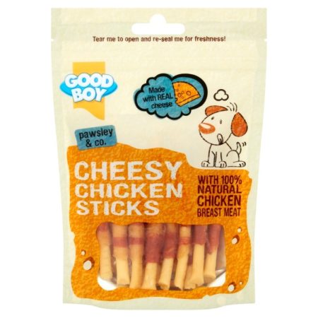 Good Boy Cheesy Chicken Sticks, Dog treats 80g - جود بوي تشيسي — للكلاب مكافآت بنكهة الدجاج، 80 جم