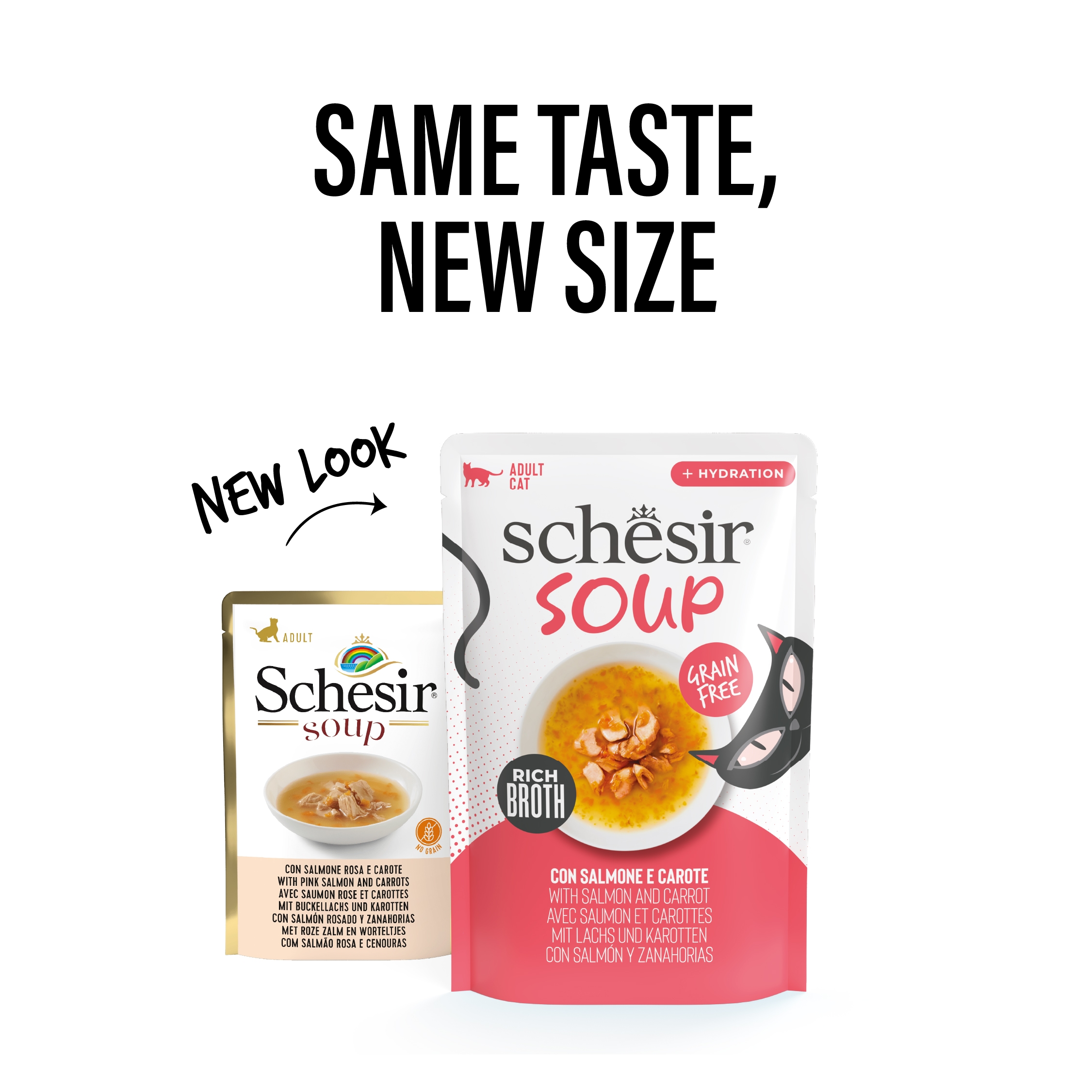 Schesir Soup Salmon with Carrots Wet Cat Food, 40g - شيسير سوب سالمون — للقطط طعام رطب بنكهة السلمون، 40 جم - Image 7