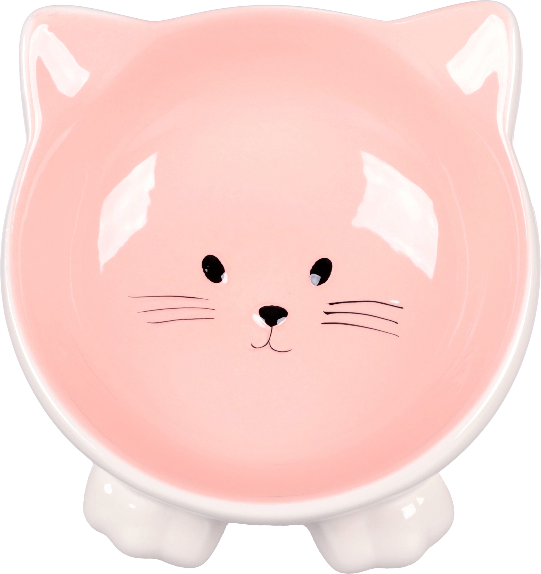 Flamingo Puzi Ceramic Cat Bowl, Pink - فلامينجو بوزي كيراميك — للقطط - Image 2